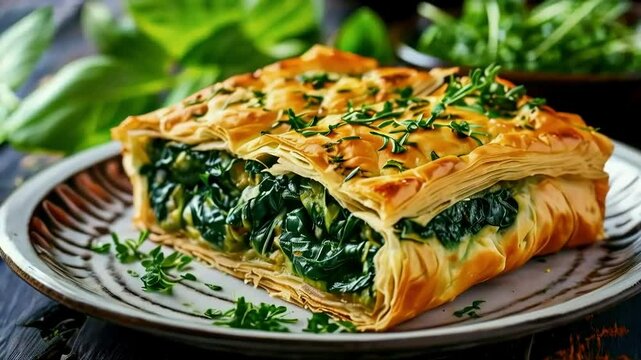 Spinach and Feta Phyllo Pastry - Delicious and Easy Recipe - Greek Inspired