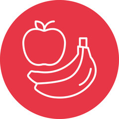 Healthy Snack line circle icon