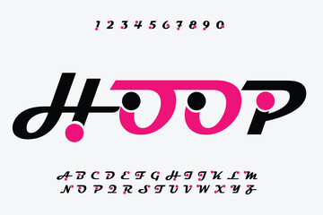 Modern abstract digital tech font