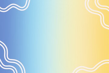 Gradient background image, used as a poster background, wallpaper, presentation of work, with white patterns as curves to decorate the edges of the image.