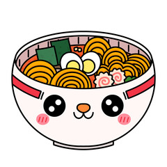 한국 음식 라면 일러스트