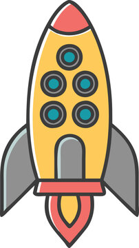 recommend clip art: Rocket with porthole vector art