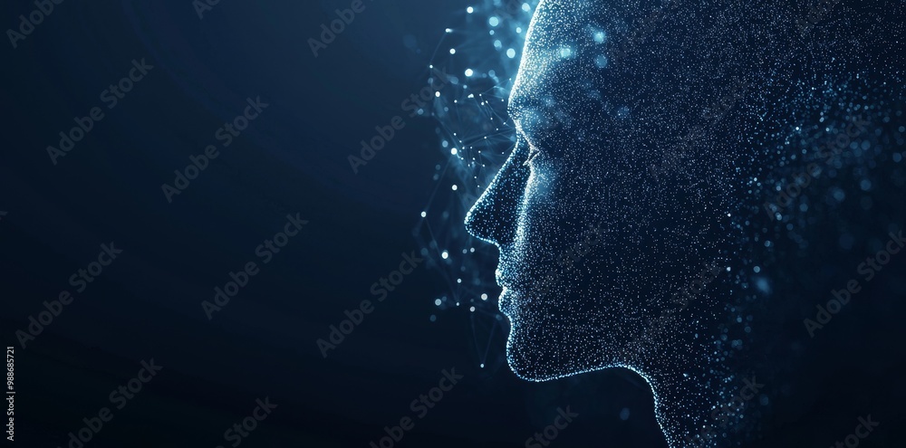Aufkleber the concept of big data and stocks. the concept of machine learning and cyber mind dominance in the 