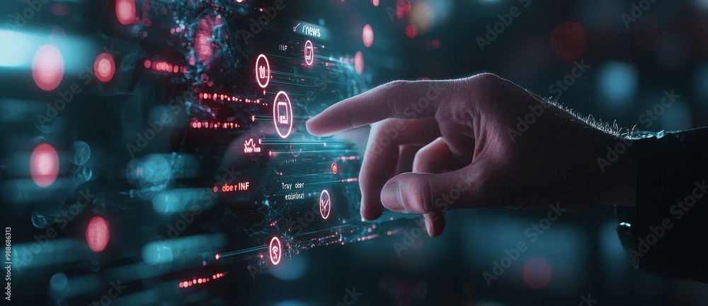 Leinwandbilder Innovation and digital transformation in business. Internet and network concept. Technology background.