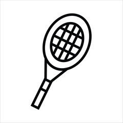 tennis racket vector icon line template