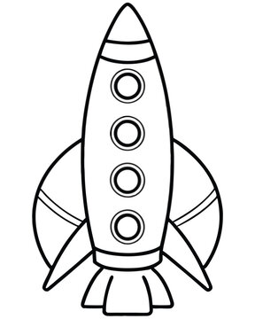 recommend clip art: Rocket with porthole vector silhouette
