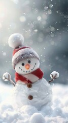 Fototapeta premium Winter Wonderland. Snowmen decoration concept