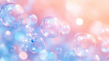 Whimsical Bubble Wonderland in Soft Pastel Hues