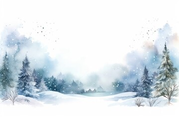 Obraz premium Snow landscape christmas outdoors.