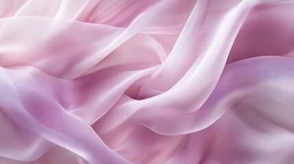 Obraz premium Soft, Delicate, and Ethereal Pink Chiffon Fabric Texture