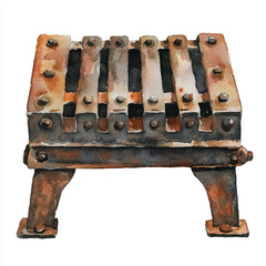 iron watercolor clipart illustration isolate