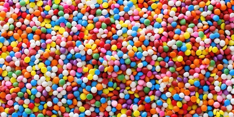 Colorful Sprinkles Delight. High detailed background of sprinkles on a plain surface