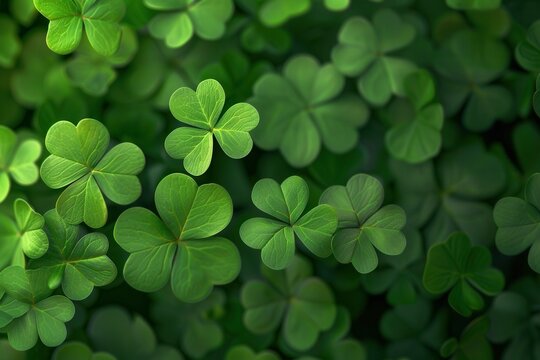 Lively St. Patrick's Day Celebration. High-detailed wallpaper with a plain background