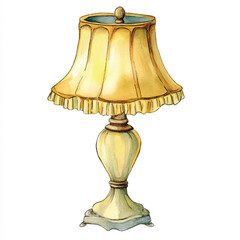 lamp watercolor clipart illustration isolate