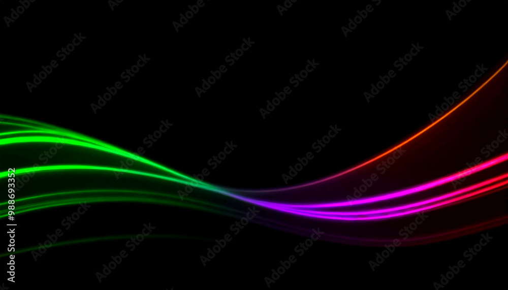 Canvas Prints Colorful lights are swirling against a black background.