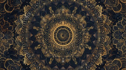 Serene Harmony. Mandala texture wallpaper high detailed plain back