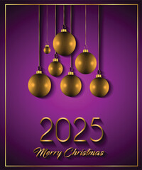 2025 Merry Christmas background for your seasonal invitations, festival posters, greetings cards.