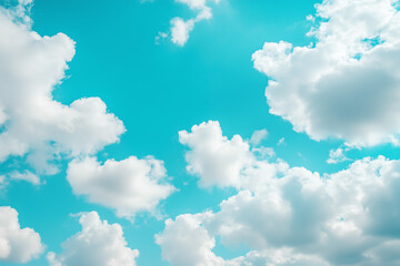 a blue sky with clouds and the sky is very bright