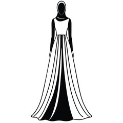 Explore the elegance of the Serenity Maxi Dress, a full-length gown perfect for modern ladies. This printable graphic design showcases a stylish and chic outfit ideal for various occasions.