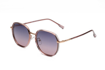 Stylish pink sunglasses with a modern design and sophisticated gradient lenses