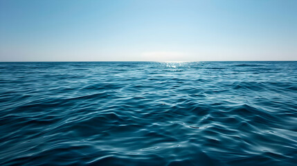 Obraz premium Tranquil Ocean Horizon Blue Water and Sky