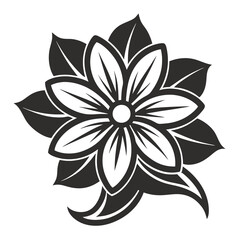 Flower Clipart Vector line art Silhouette illustration