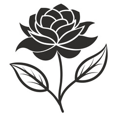 Flower Clipart Vector line art Silhouette illustration