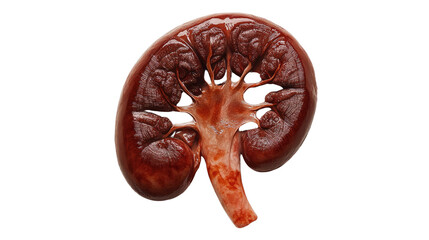 Sausage isolated on a white background, showcasing its delicious, brown color as a tasty snack or breakfast option