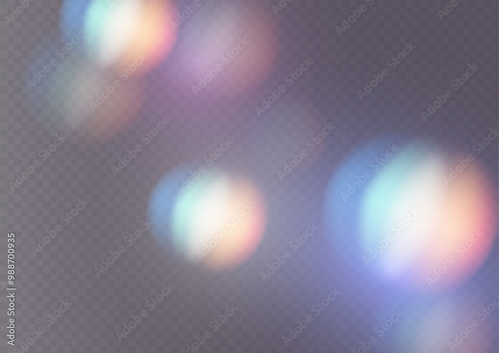 Canvas Prints crystal light effect. set of colorful vector lenses and light flares with transparent effects. iride