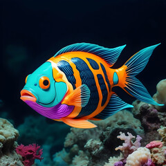 Naklejka premium fish in aquarium