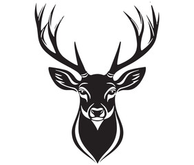 Deer head silhouette, Deer head icon, deer vector