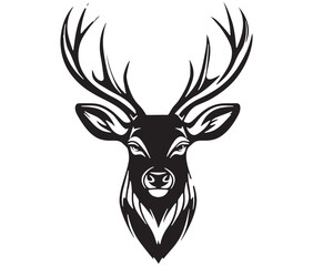 Deer head silhouette, Deer head icon, deer vector