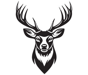 Deer head silhouette, Deer head icon, deer vector