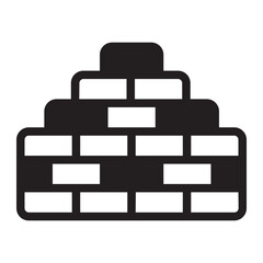 brick wall glyph icon