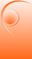 Orange sphere. Vector illustration. Sketch for creativity.