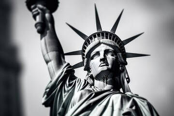 Obraz premium Liberty statue sculpture representation independence.