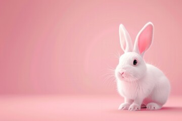 Obraz premium Cute Bunny Wallpaper. High detailed and plain background