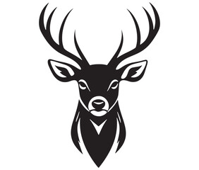 Fototapeta premium Deer head silhouette, Deer head icon, deer vector