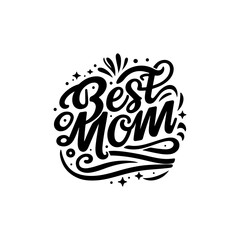 Best mom typography t shirt design for mothers day celebration. editable vector Mom day. For cards, invitations, prints etc.