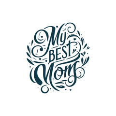 Best mom typography t shirt design for mothers day celebration. editable vector Mom day. For cards, invitations, prints etc.