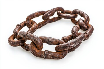 Fototapeta premium Rusty Chain Circle.