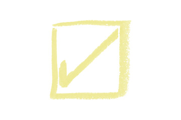 light yellow pencil strokes isolated on transparent background