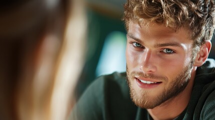 A teacher engaging with students in a lively discussion, fostering a learning environment.