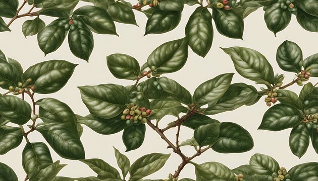 engraving coffea botanical beans coffee plant vintage  coffea coffee bean plant shrub berry drupe caffeine morphology agriculture vignetting botany botanical vegetable print illustration 19th