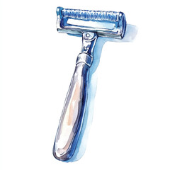Shaver watercolor clipart illustration isolate