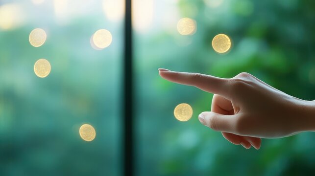 A hand tapping on a touchscreen display, highlighting the ease and responsiveness of a modern user interface.