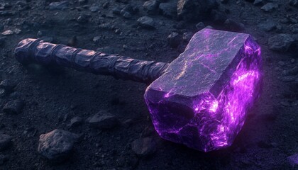 Dark Wooden Shadow Hammer in Misty Atmosphere