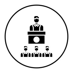 Naklejka premium Conference vector icon. Can be used for Business Training iconset.