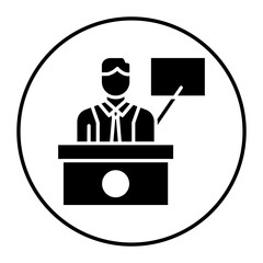 Demonstration vector icon. Can be used for Business Training iconset.