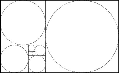 Golden Ratio Grid With Fibonacci Pattern